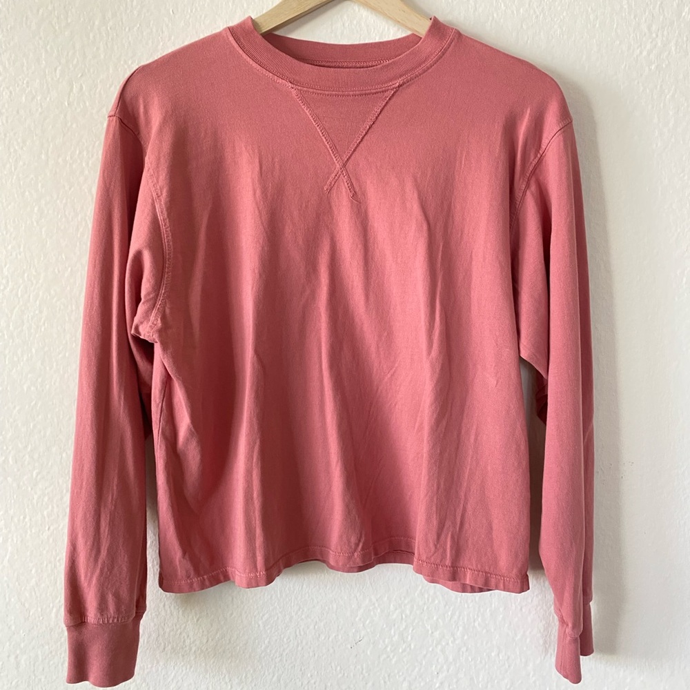 Coral Long Sleeve Tee - Brandy Melville